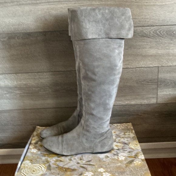 Cole Haan Suede Knee High Leather Boots - Picture 5 of 12